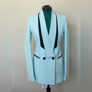 Mangano blue tuxedo style blazer